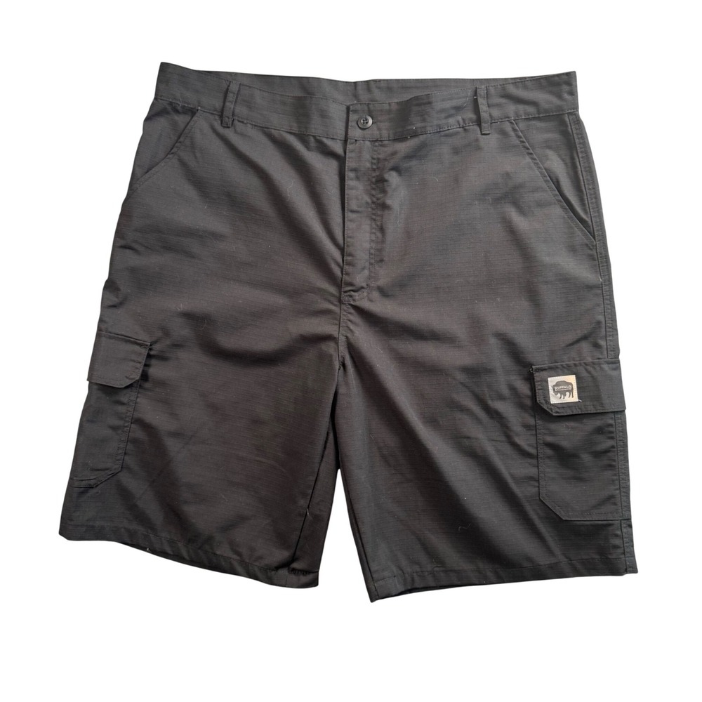 Buffalo‎ Outdoors Ripstop Cargo Shorts Mens 42 Black Utility Workwear